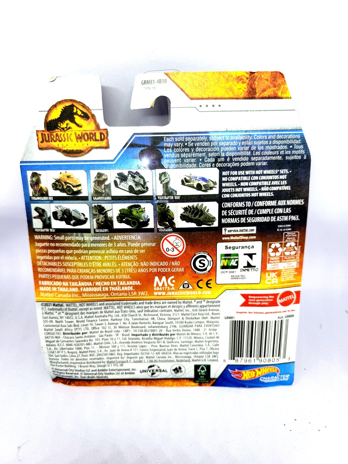 Mattel Hot Wheels Jurassic World Dominion Velociraptor "Beta" Vehicle