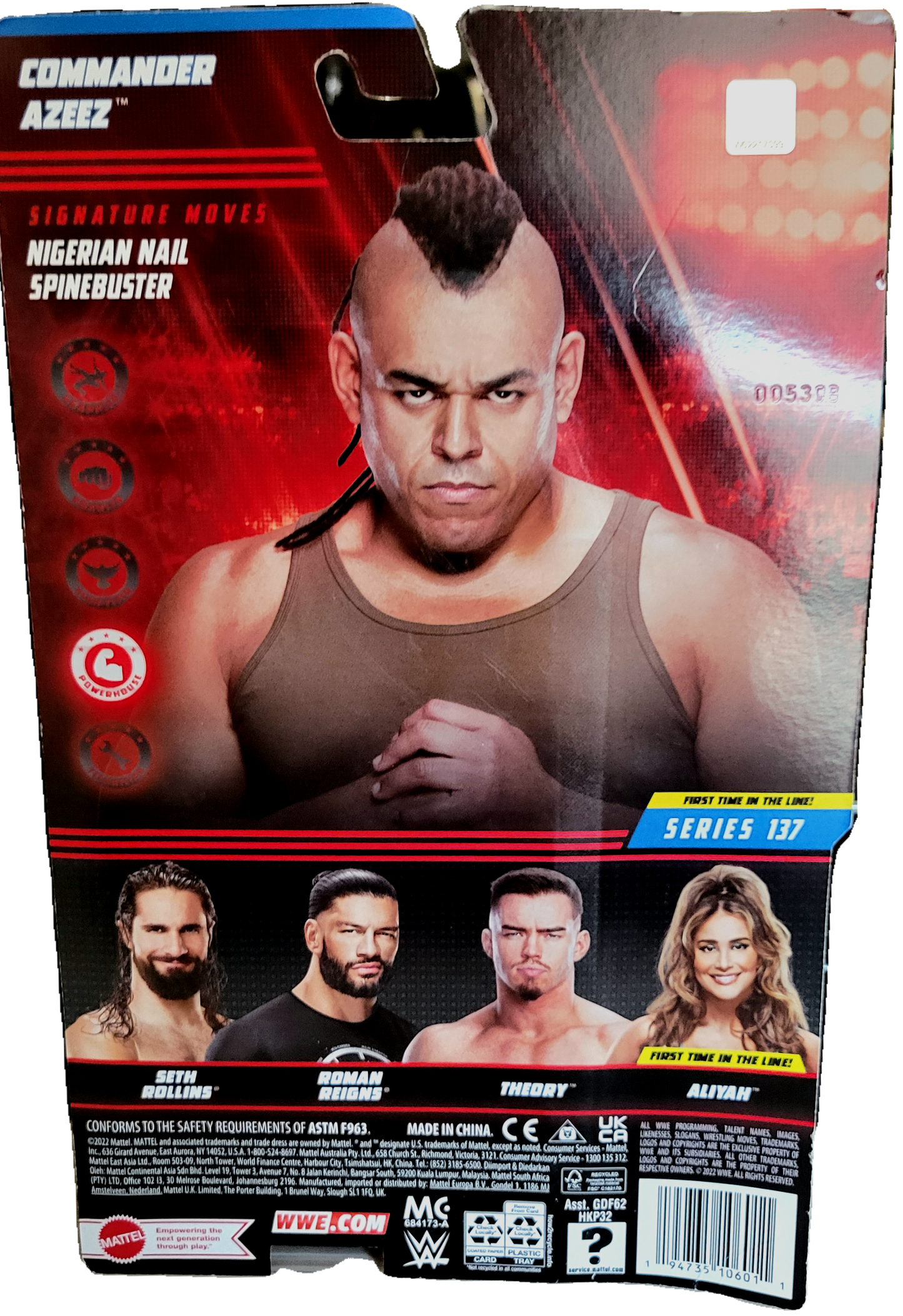 Mattel WWE Basic Series 137 Commander Azeez Action Figure