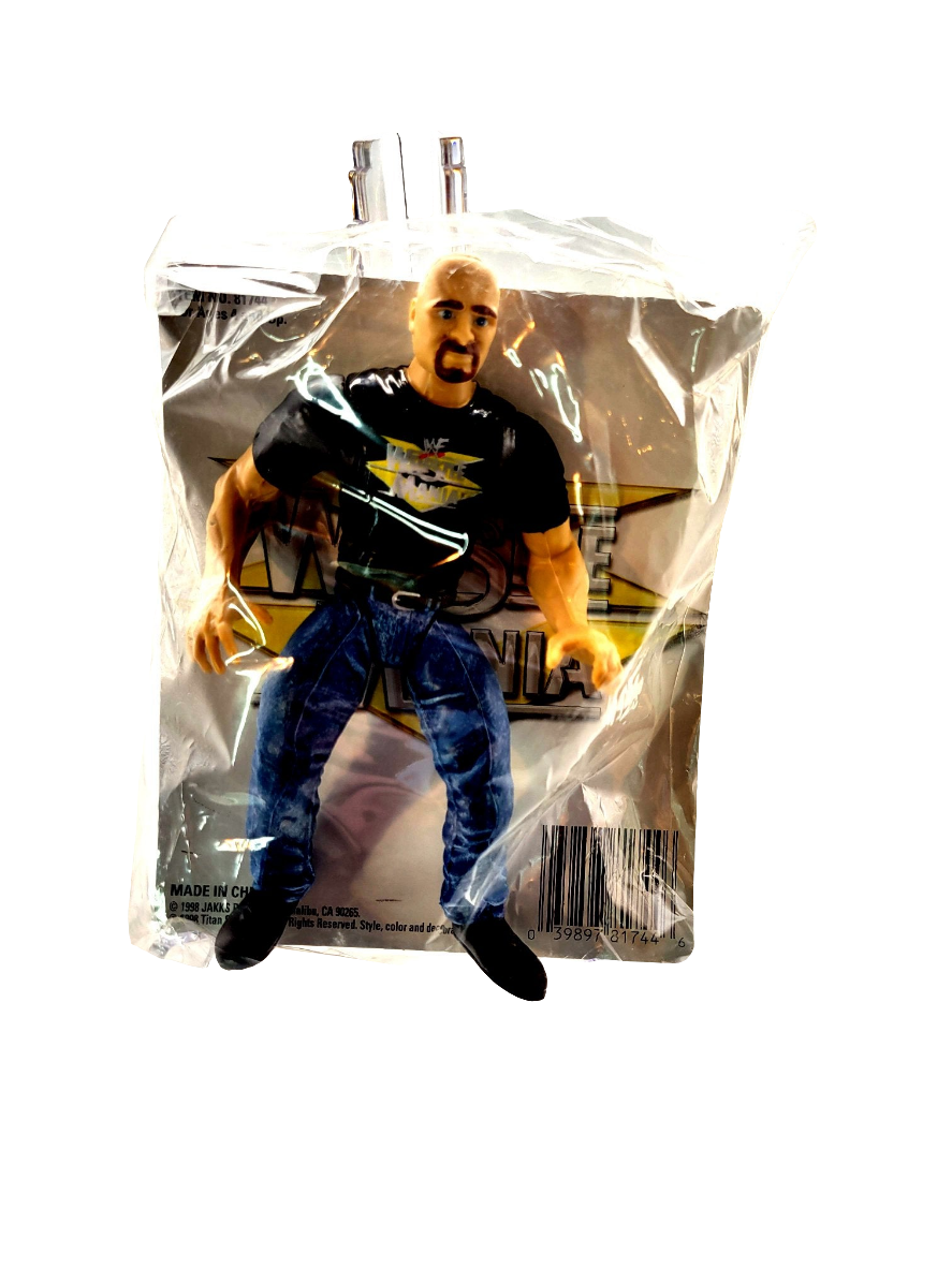 Jakks Pacific 1999 WWF Bone Crunching Action Stone Cold Steve Austin Wrestlemania XV KB Toys Exclusive Action Figure