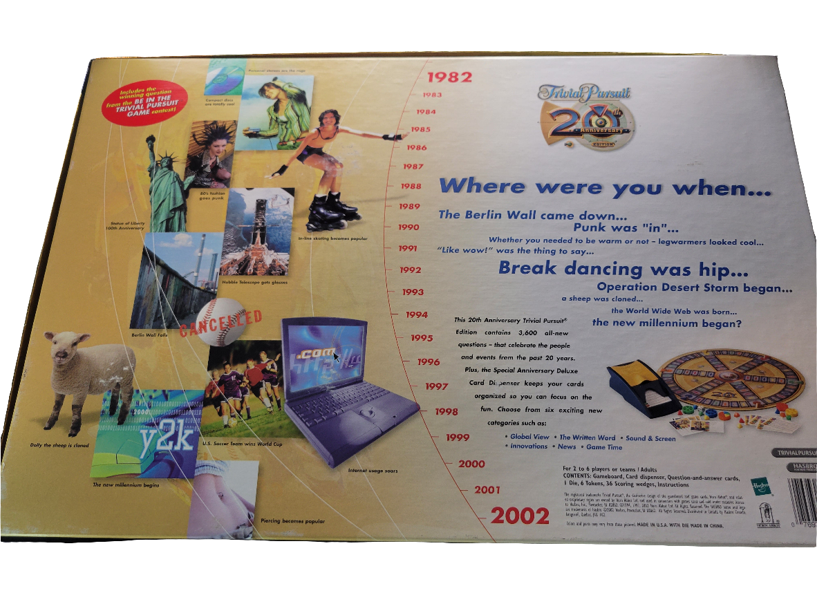 Trivial Pursuit 20th Anniversary Edition (2002) Game