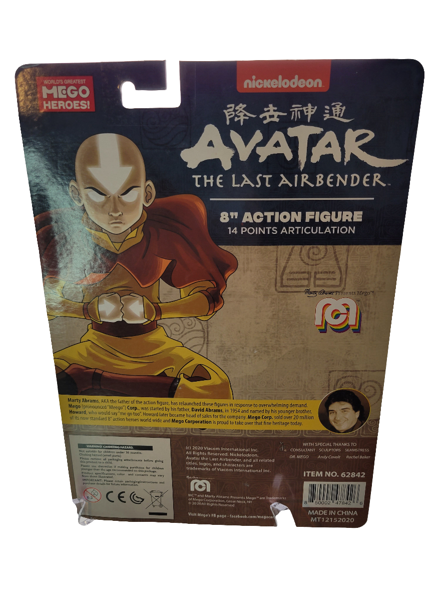 Mego Nickelodeon Avatar The Last Airbender Aang Heroes Action Figure
