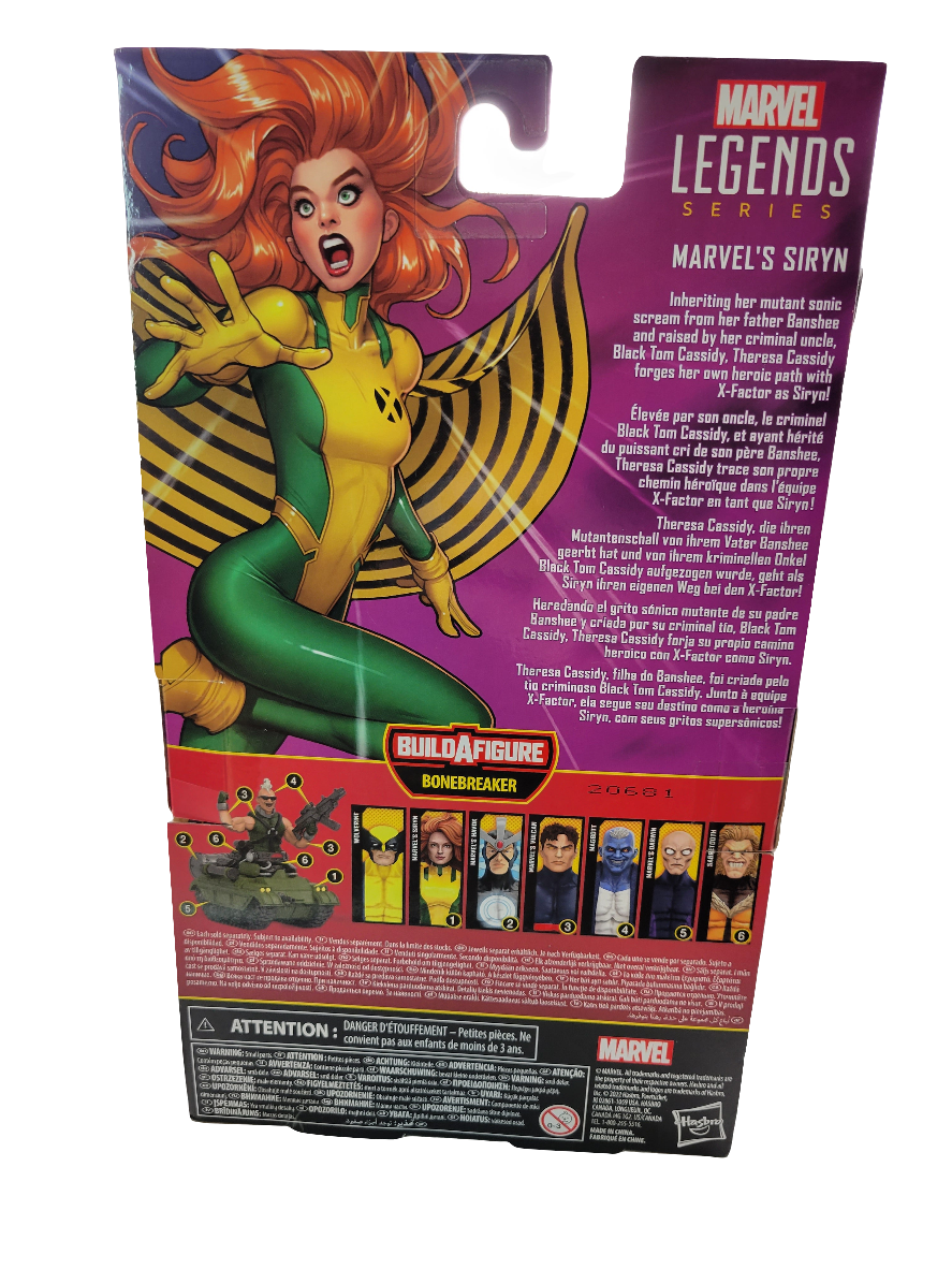 Hasbro Marvel Legends X-Men Bonebreaker Wave Siryn Action Figure