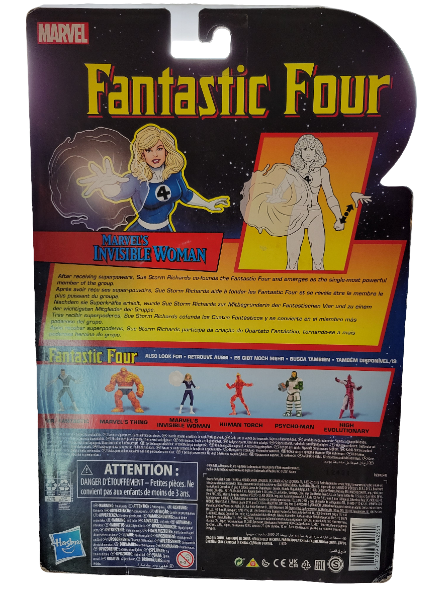 Hasbro Marvel Legends Fantastic Four Invisible Woman Retro Carded Action Figure