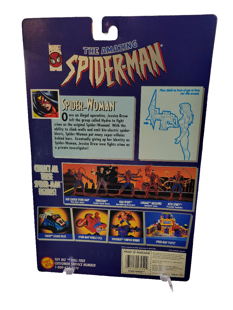 Toy Biz 1996 The Amazing Spiderman Special Collector Series Spider-Woman Black Widow Assault Gear Action Figure