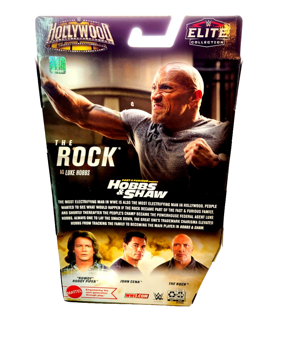 Mattel WWE Hollywood Elite The Rock As Luke Hobbs From Hobbs & Shaw Action Figure