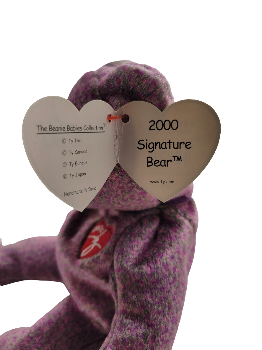 TY Beanie Babies 2000 Signature Purple Bear