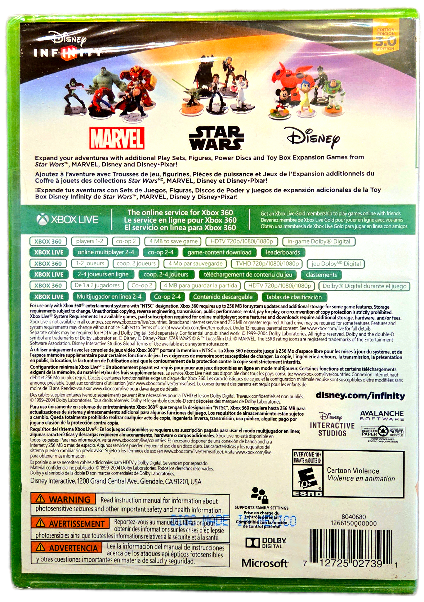 XBOX 360 Disney Infinity Edition 3.0 Sealed Video Game