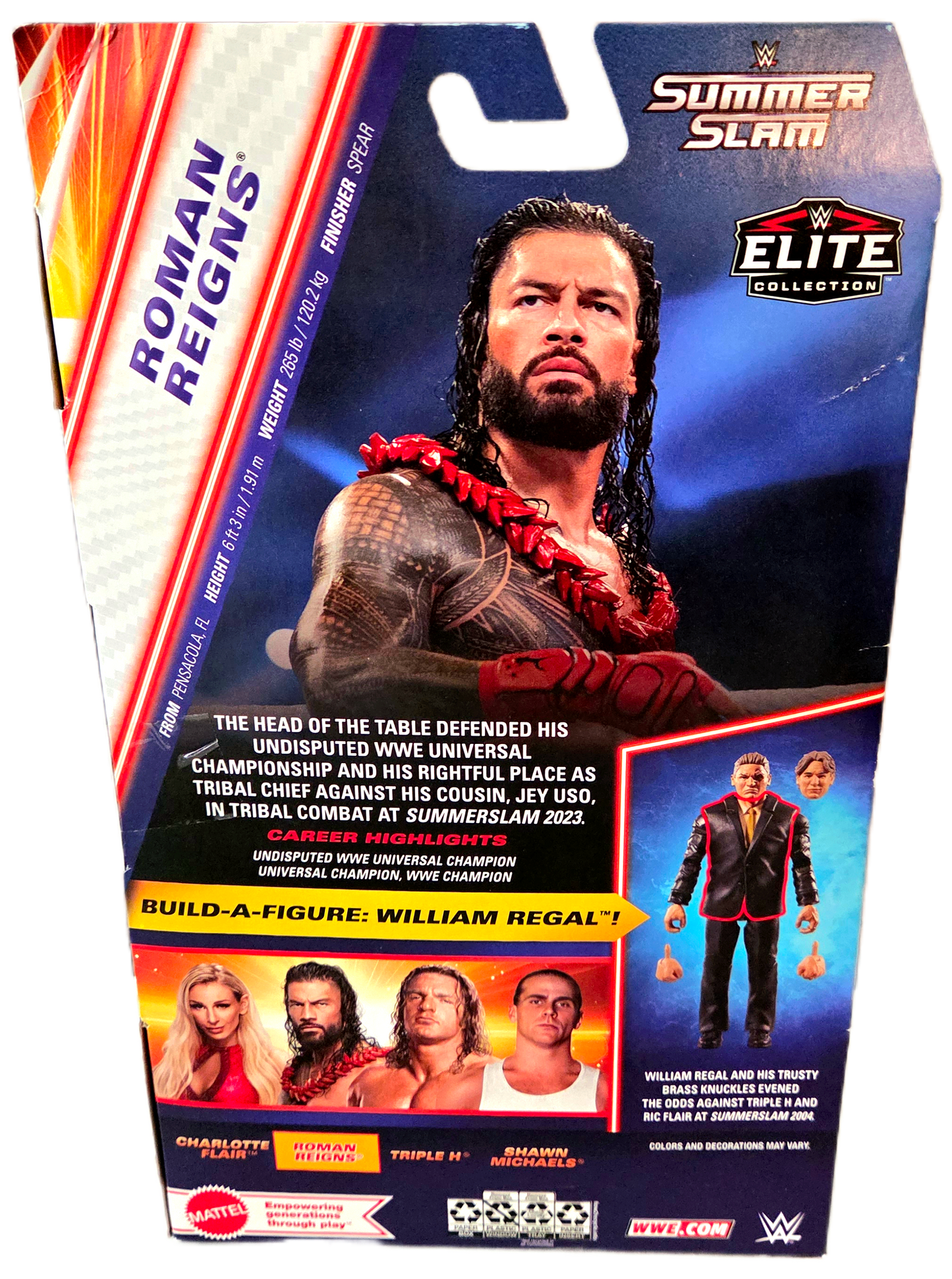 Mattel WWE SummerSlam 2025 Elite Collection Roman Reigns Action Figure (Damaged Packaging)