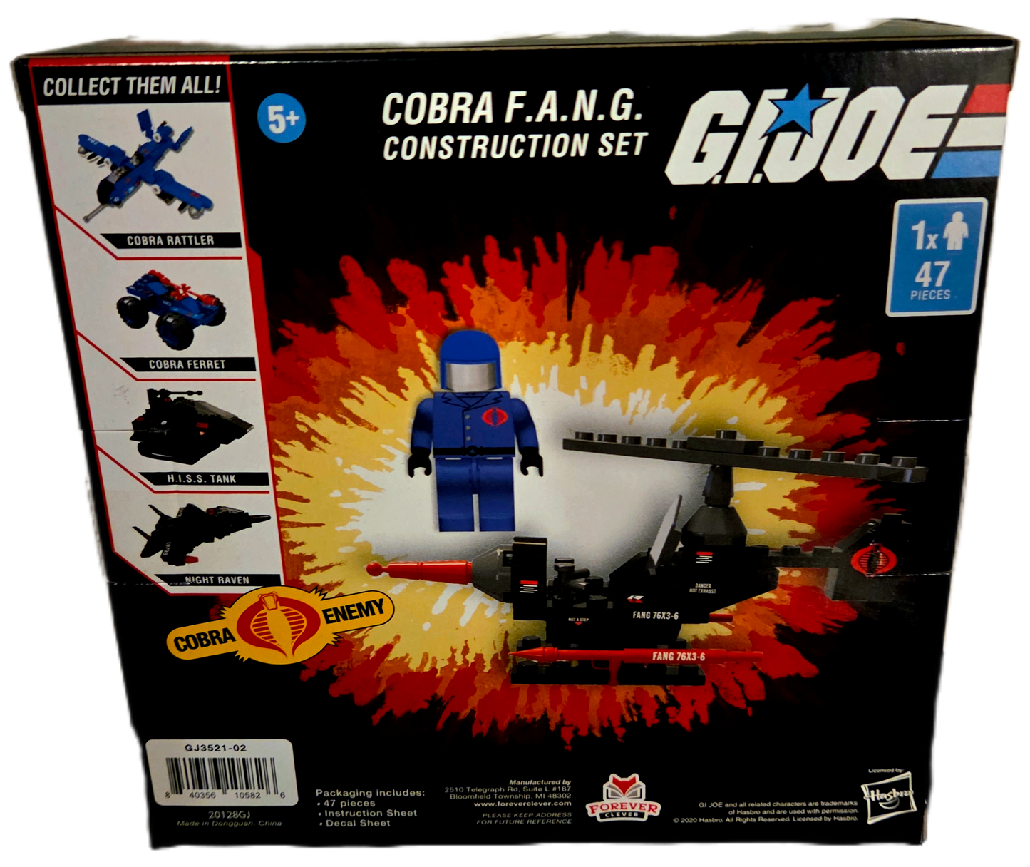 Hasbro Forever Clever G.I Joe COBRA F.A.N.G 47 Piece Construction Set