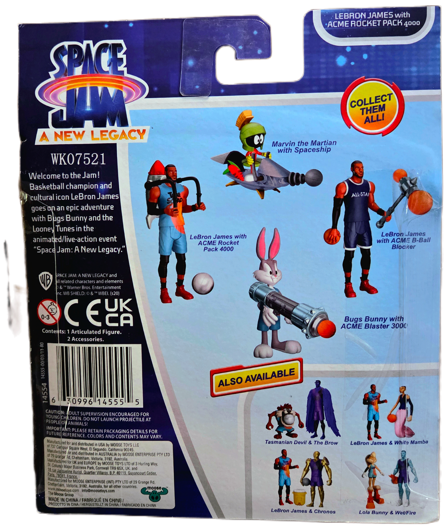 Moose Toys Space Jam A New Legacy LeBron James with Acme Rocket Pack 4000 Action Figure