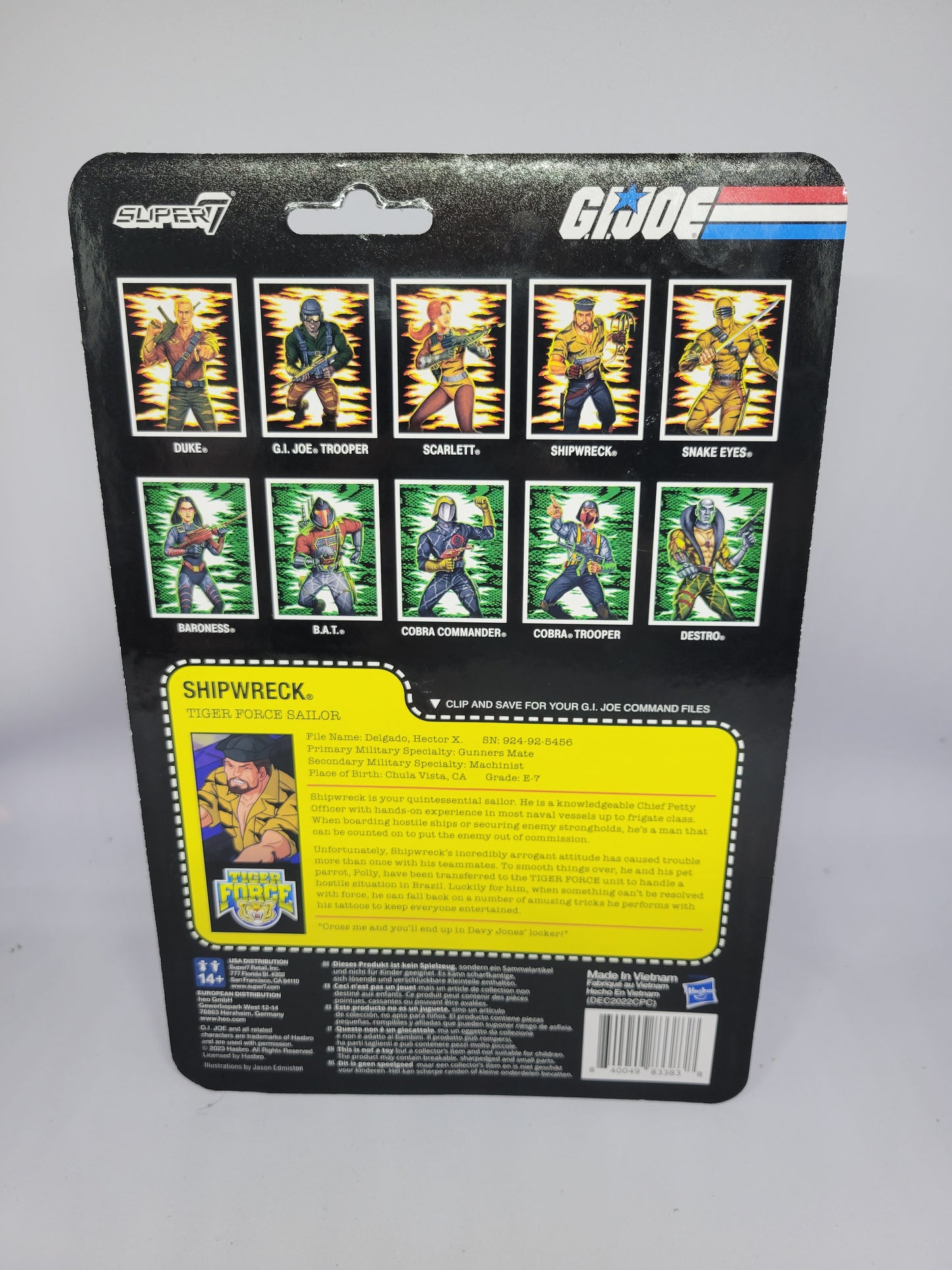 Super7 Hasbro G.I Joe Shipwreck Tiger Force ReAction Action Figure