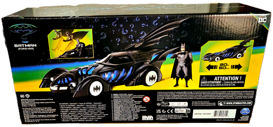 Spinmaster Toys DC Batman Forever Retro Collection Batmobile with Exclusive Batman Figure