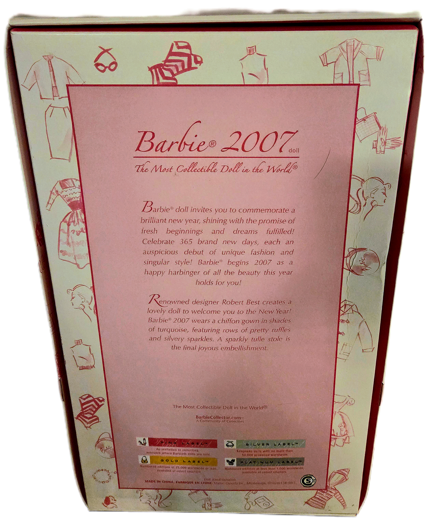 Mattel Barbie 2007 Pink Label The Most Collectible Doll in the World Edition