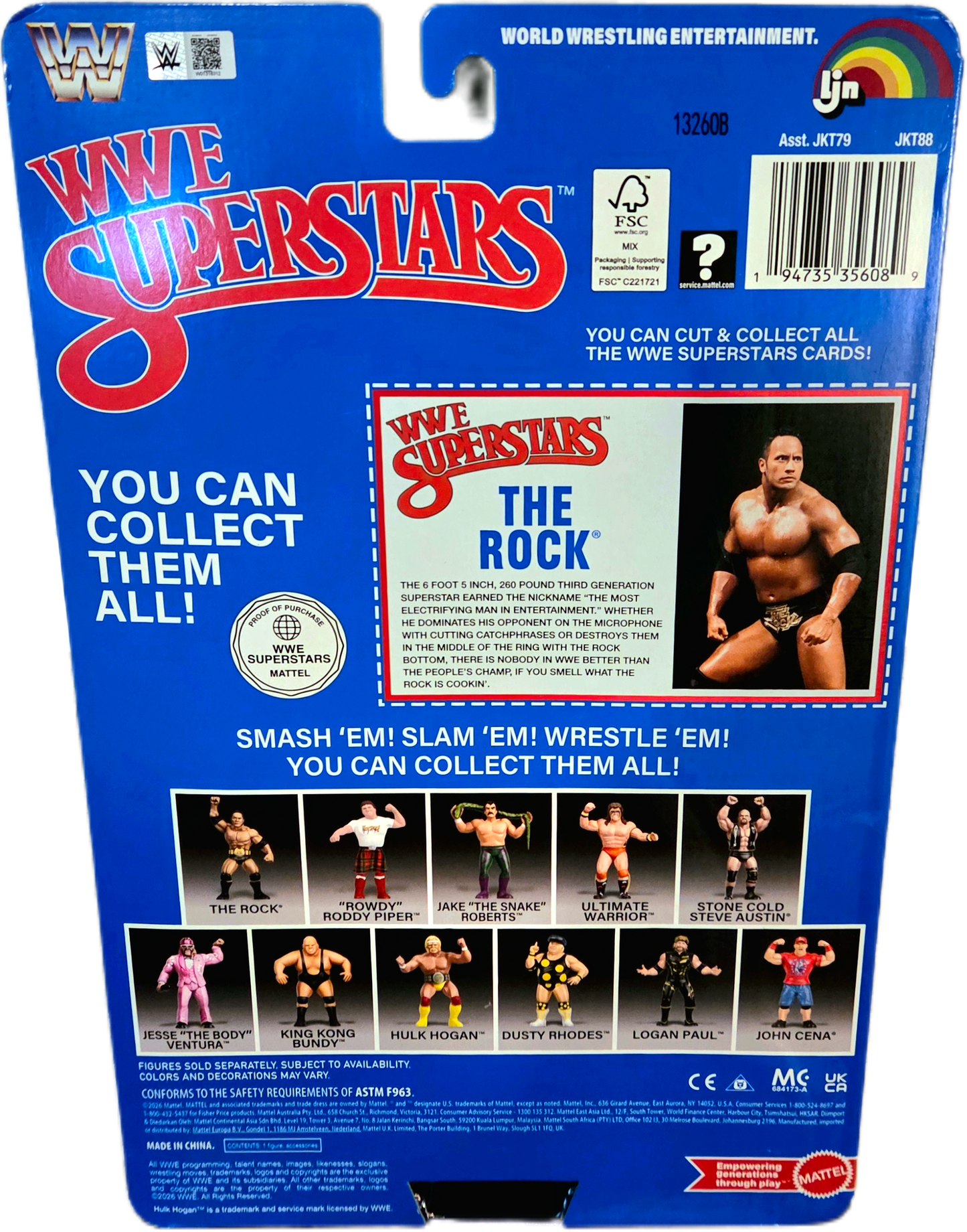 Mattel WWE Superstars LJN Series 3 The Rock Action Figure