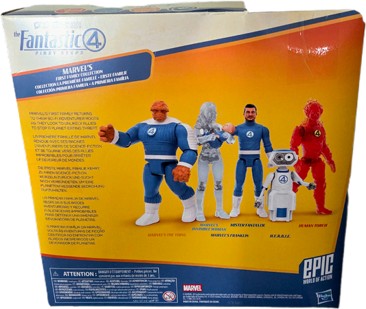 Hasbro Marvel Studios The Fantastic 4 First Steps Epic World of Action Marvel's First Family Collection Retro Action Figure 6-Pack