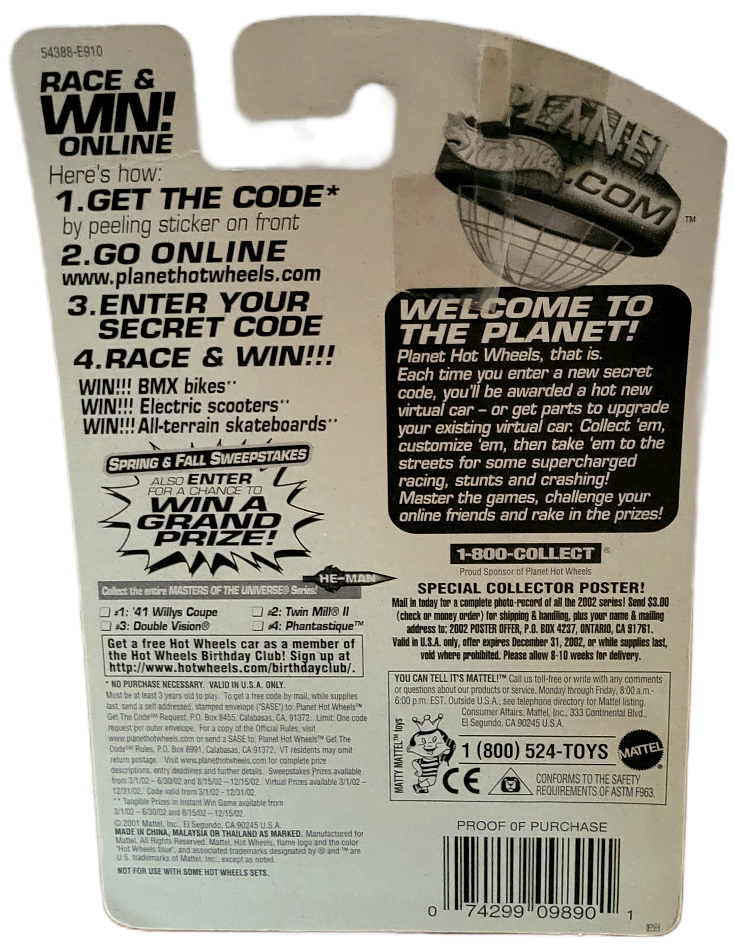 Mattel Hot Wheels Masters of the Universe Twin Mill II 4 of 4 #94 Diecast Car