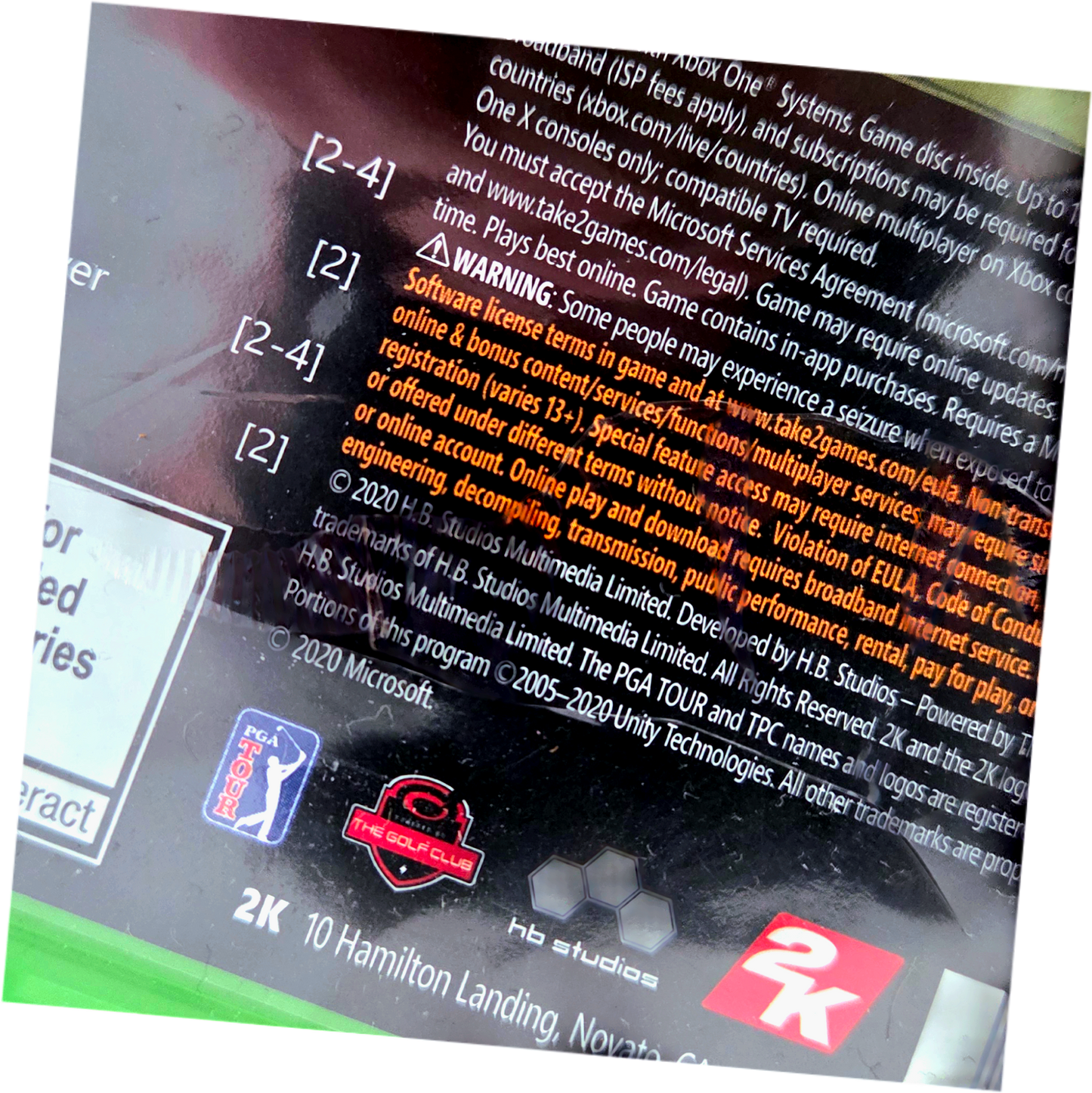 XBOX One PGA Tour 2K21 New Video Game