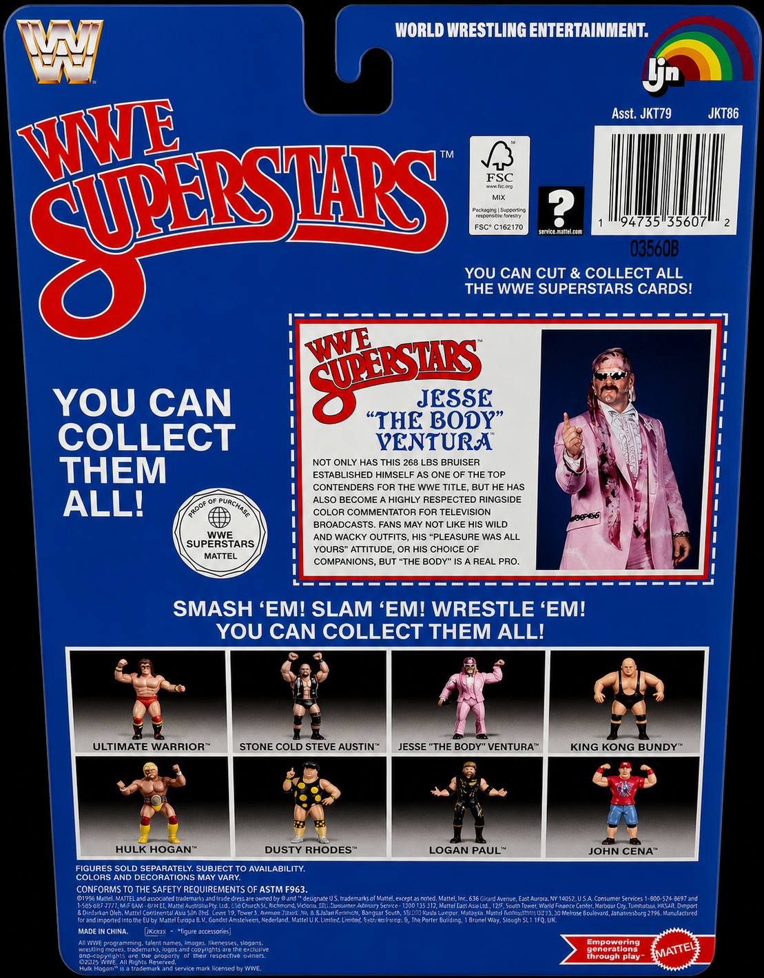 Mattel WWE Superstars LJN Series 2 Jesse "The Body" Ventura Action Figure