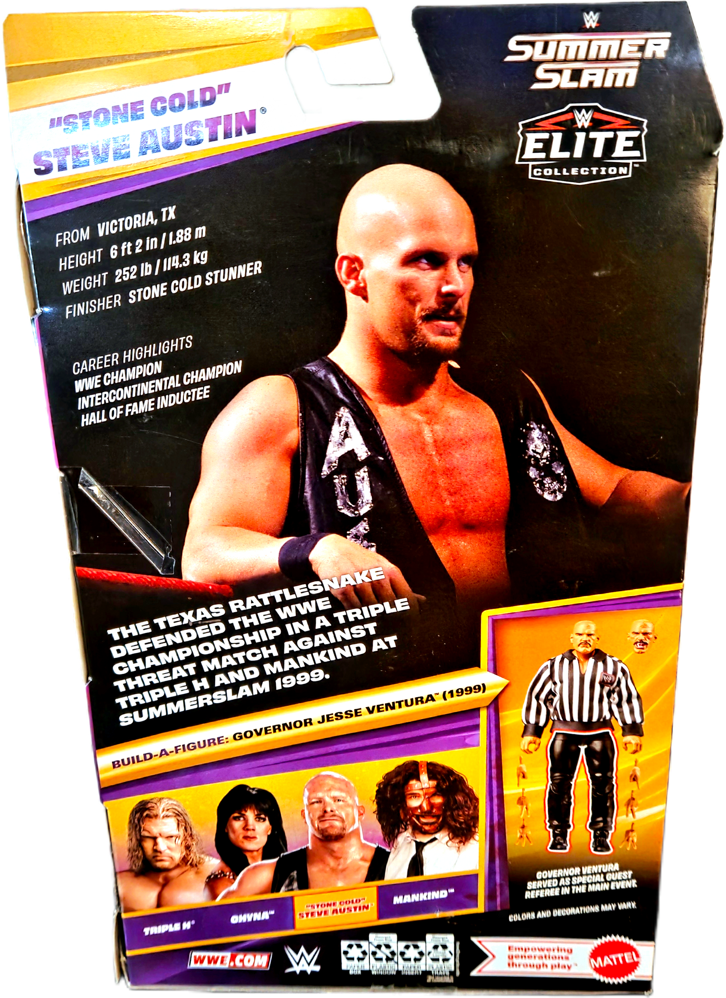 Mattel WWE Elite SummerSlam 2026 Series Stone Cold Steve Austin Action Figure. No BAF Piece.