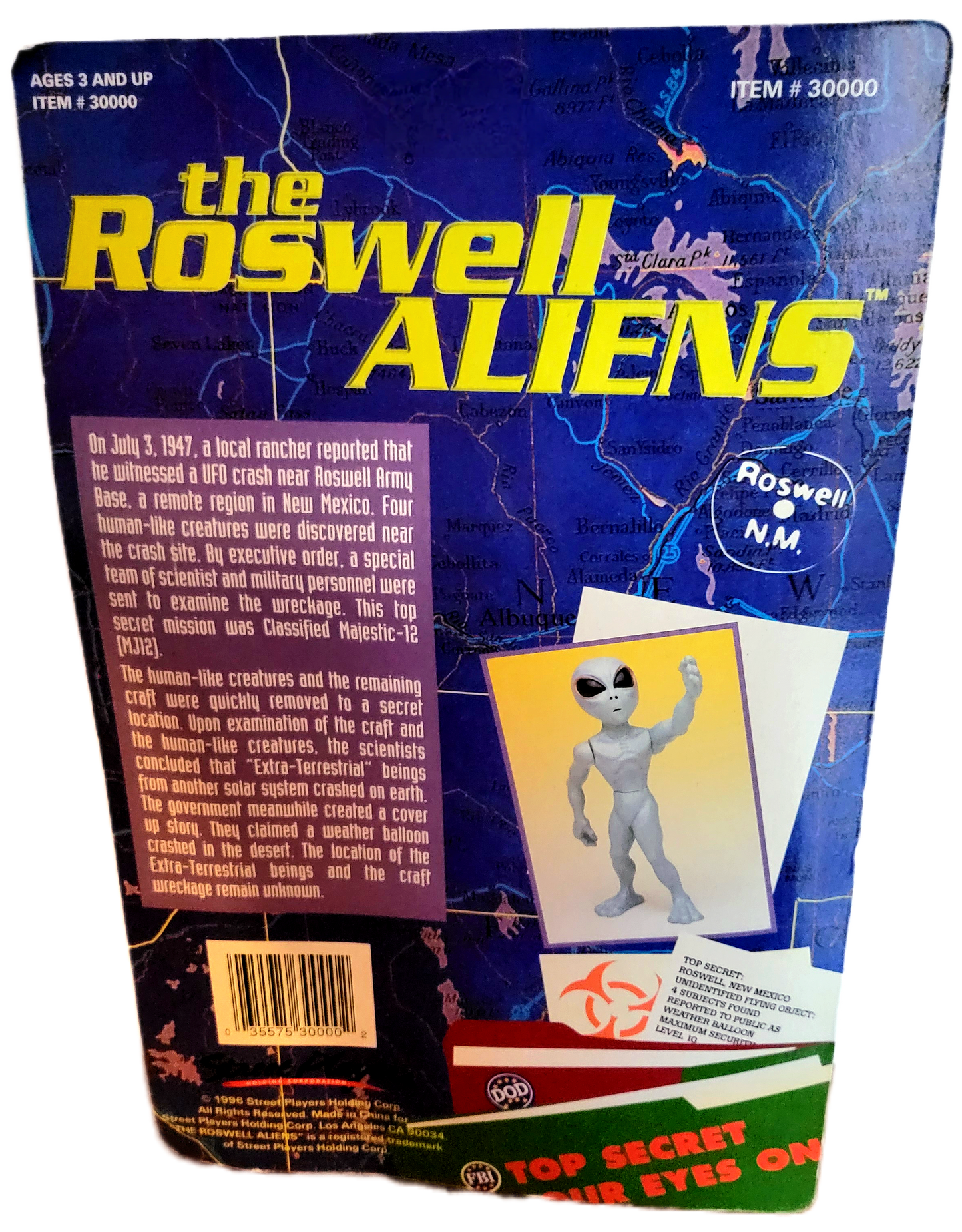 Street Players Holding Corp. (1996) Roswell Alien Action Figure
