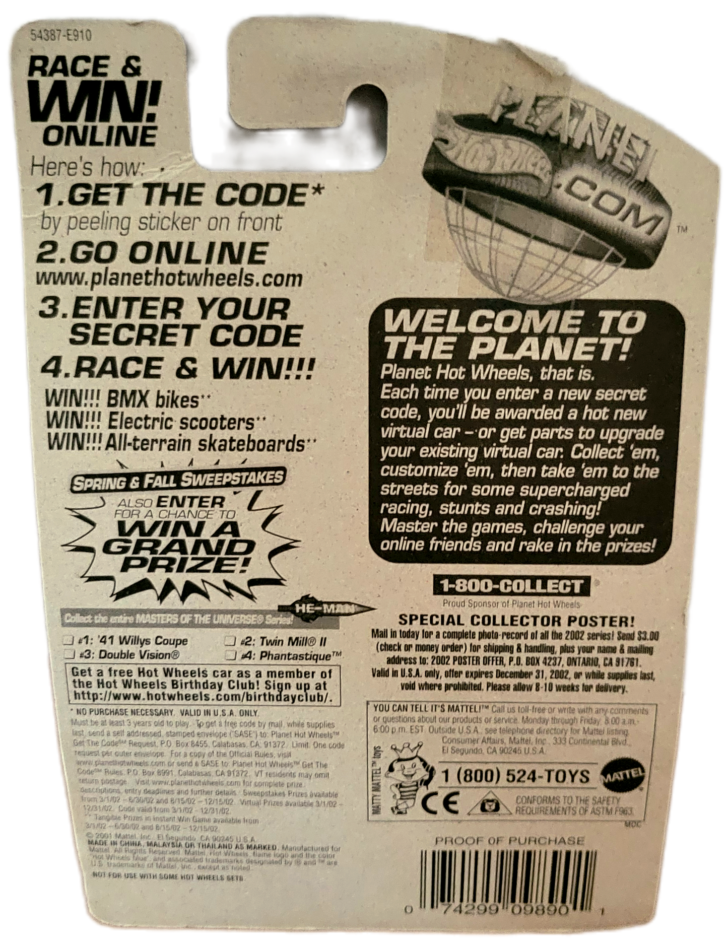 Mattel Hot Wheels Masters of the Universe Twin Mill II Man-At-Arms 3 of 4 #93 Diecast Car