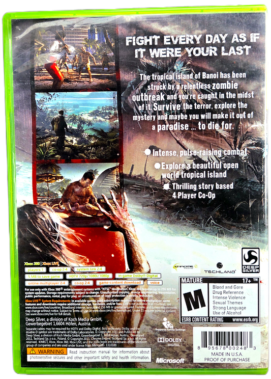 XBOX 360 Dead Island Used Video Game