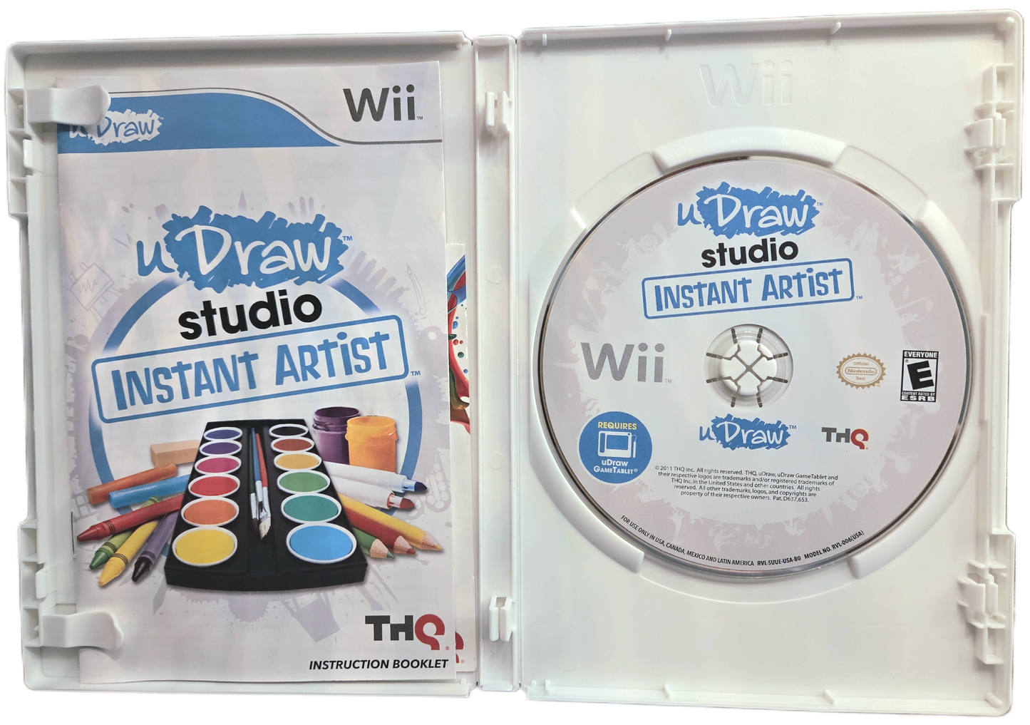 Nintendo Wii THQ U Draw Studio Instant Artist Used Video Game
