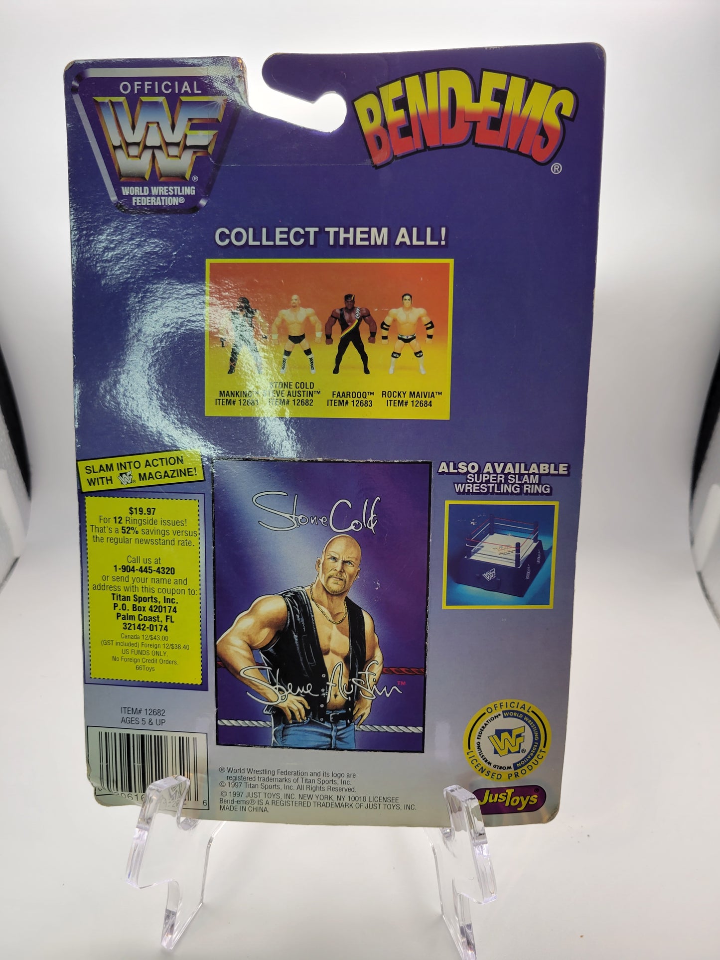 Justoys WWF Bendems Series 5 Stone Cold Steve Austin