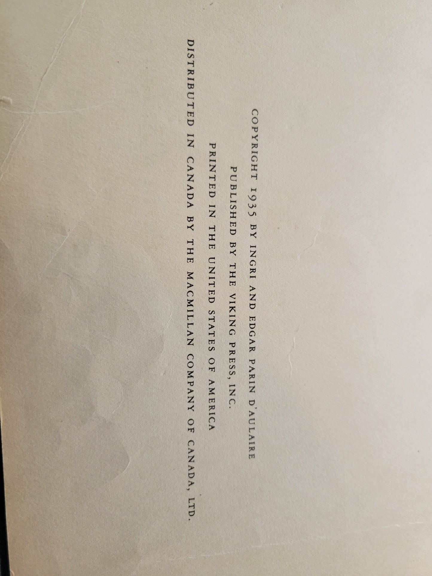 Children Of The Northlights (1935) By Ingrid & Edgar Parin D'Aulaire Hardcover Book