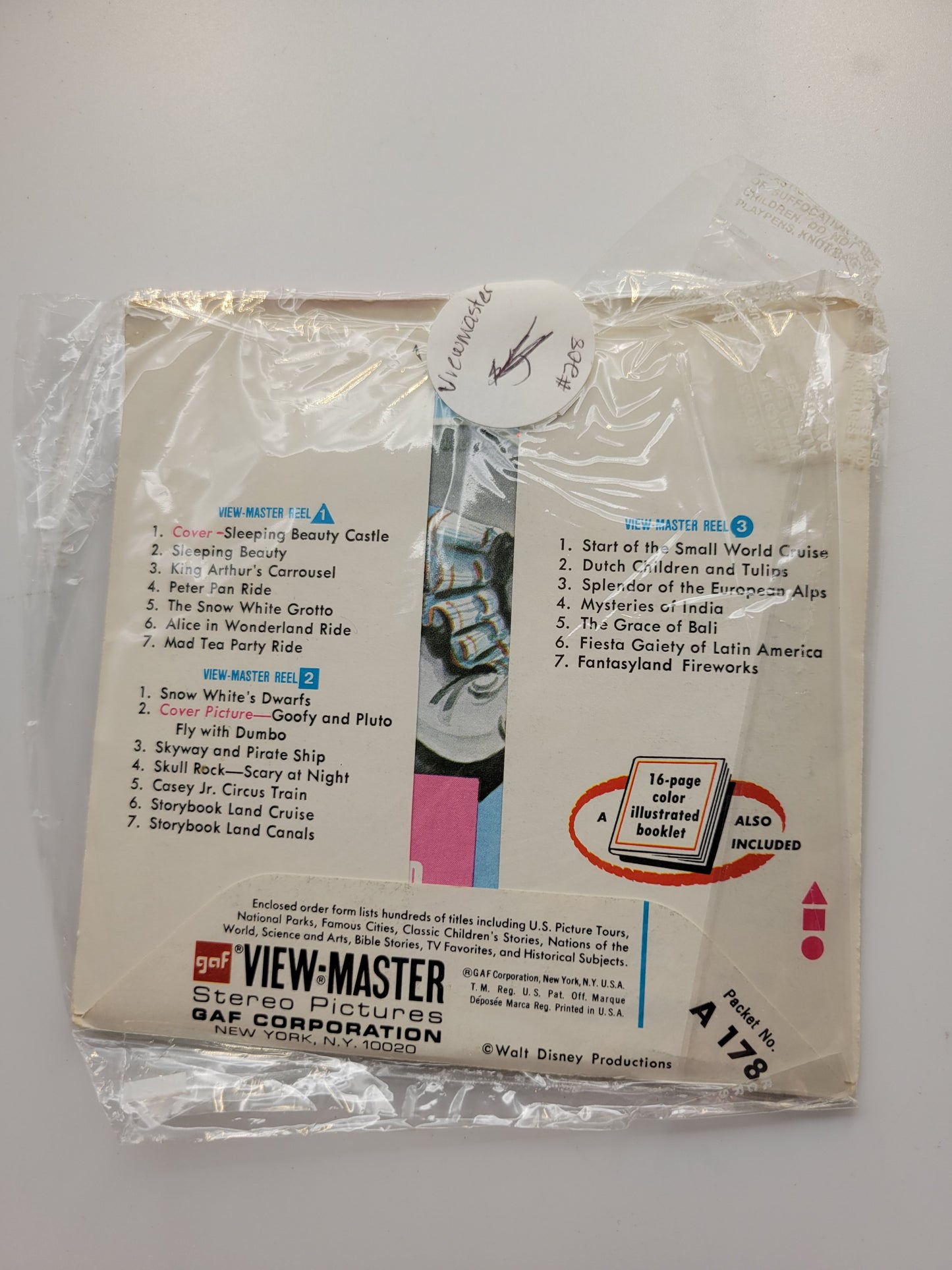 Viewmaster The Wonderful World Of Disneyland Fantasyland 3 Reels With Booklet