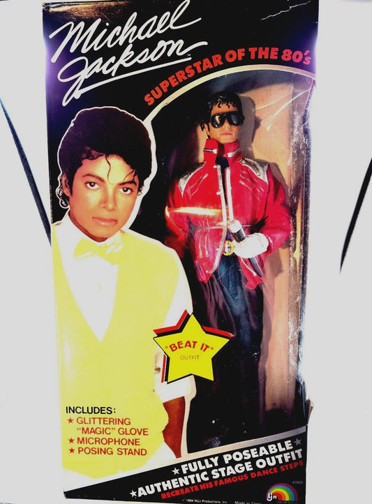 LJN 1984 Michael Jackson Beat It Superstar of the 80's Fully Poseable 12" Action Figure