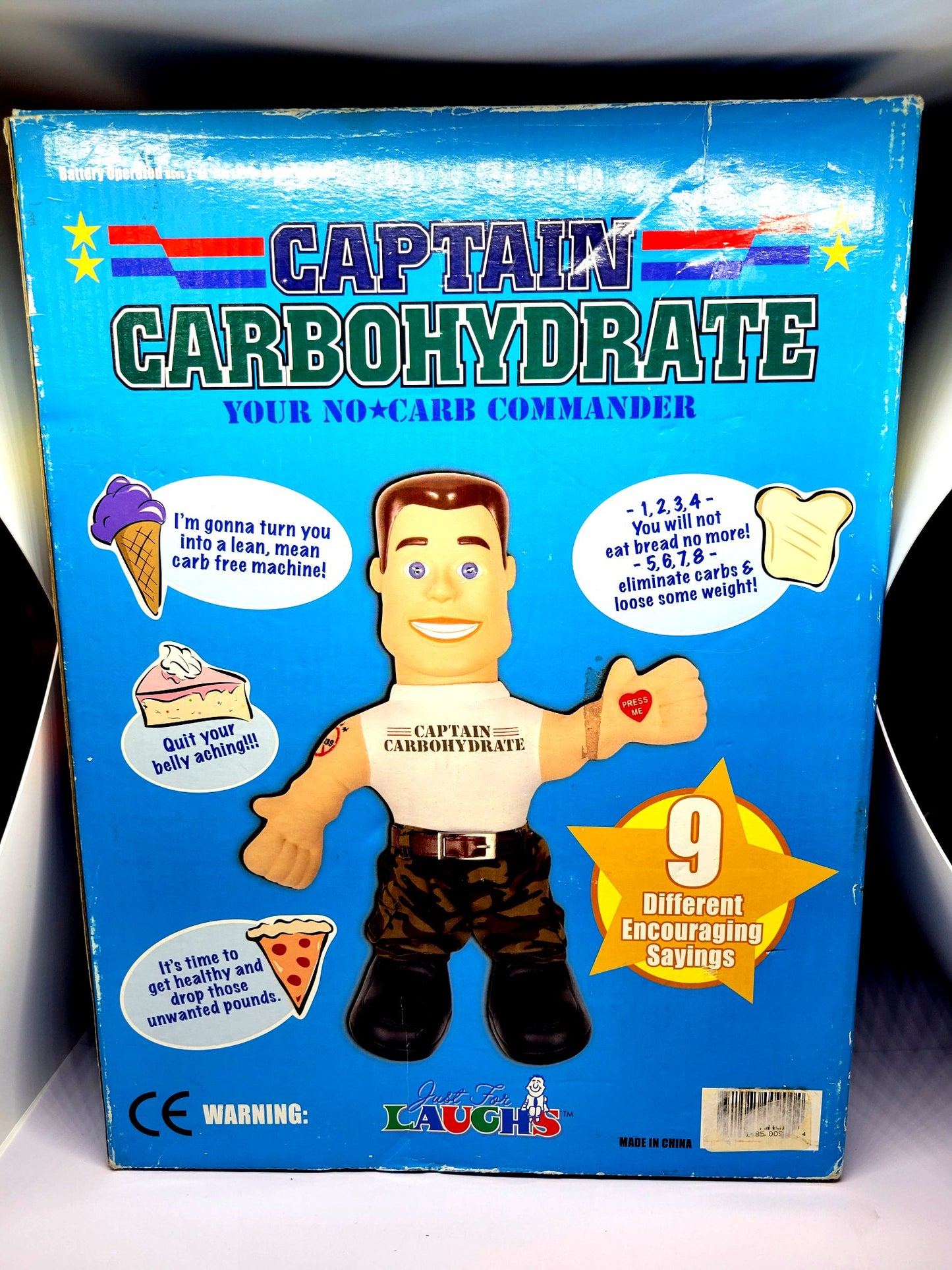 Just For Laughs Captain Carbohydrate Your No Carb Commander 13" Talking Doll