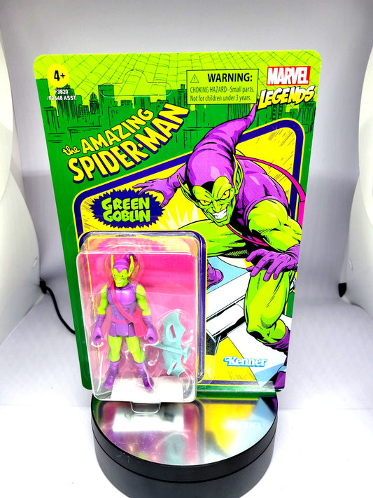 Hasbro Kenner Marvel Legends The Amazing Spiderman Green Goblin Retro Action Figure