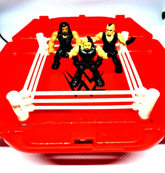 Mattel WWE Mighty Minis Wrestling Ring/Carrying Case with 3 Figures