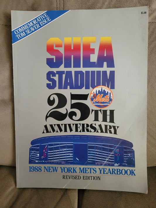 1988 New York Mets Yearbook Revised Shea Stadium 25th Anniversary Tom Seaver Edition