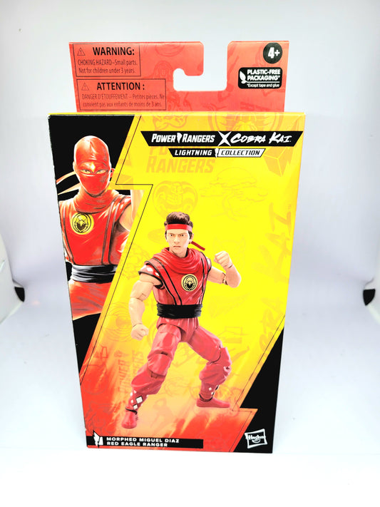 Hasbro Power Rangers Cobra Kai Lightning Collection Morphed Miguel Diaz Red Eagle Ranger Action Figure