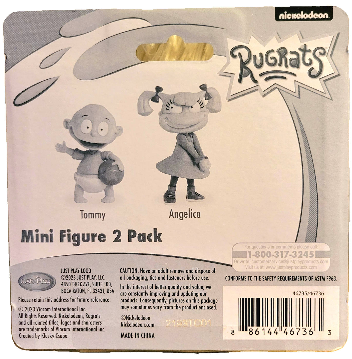 Just Play Nickelodeon Rugrats Tommy & Angelica Mini Figure 2-Pack