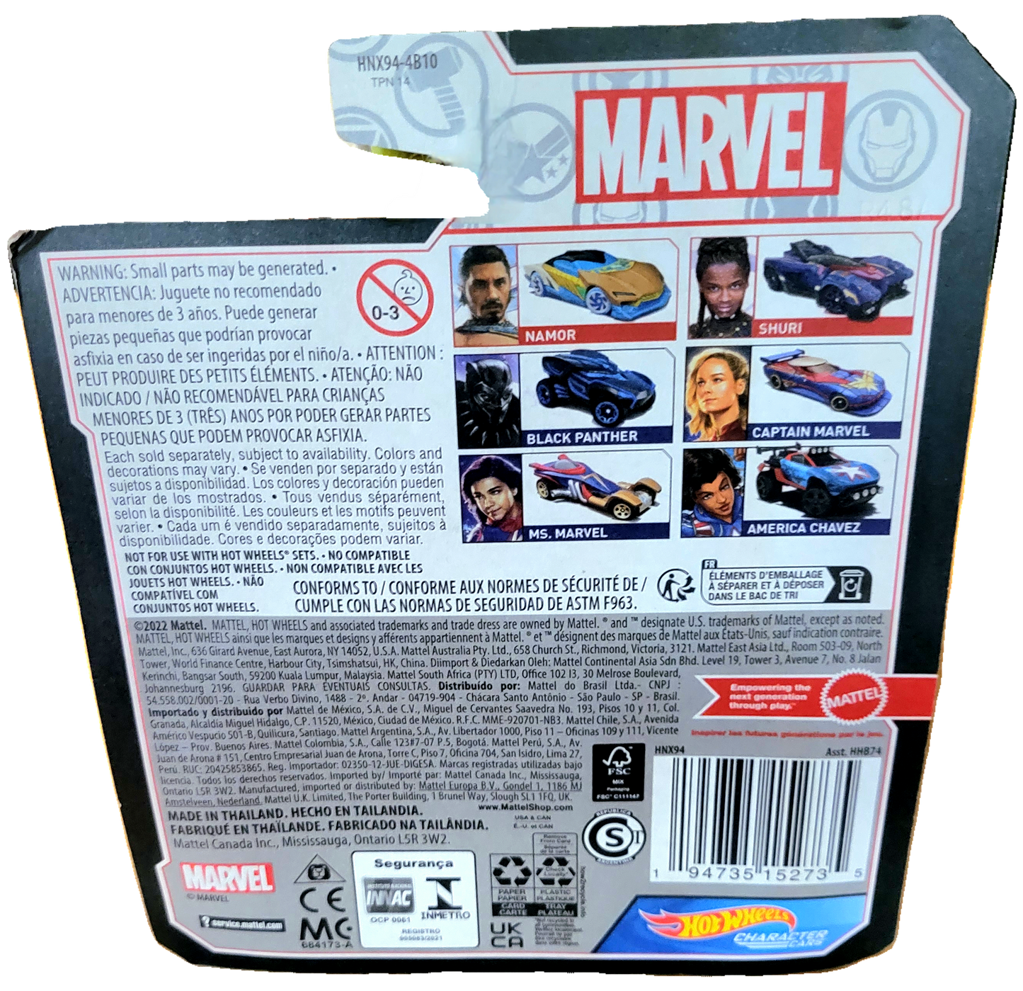 Hotwheels Mattel Marvel The Marvels Ms. Marvel Character Cars Vehicle