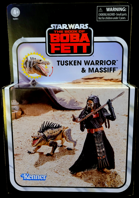 Hasbro Star Wars The Book of Boba Fett Tusken Warrior & Massiff Vintage Collection Action Figure Set