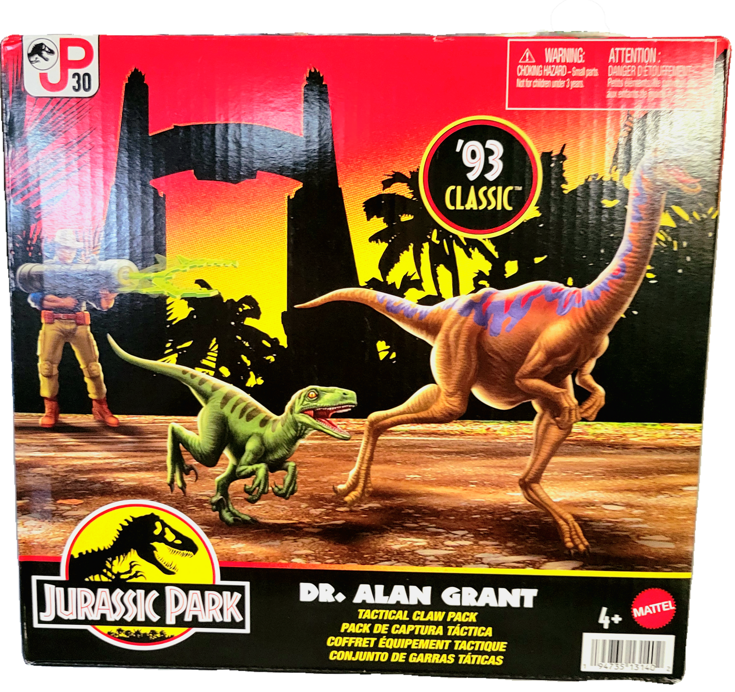 Mattel Jurassic Park '93 Classic Dr. Alan Grant Tactical Claw Pack