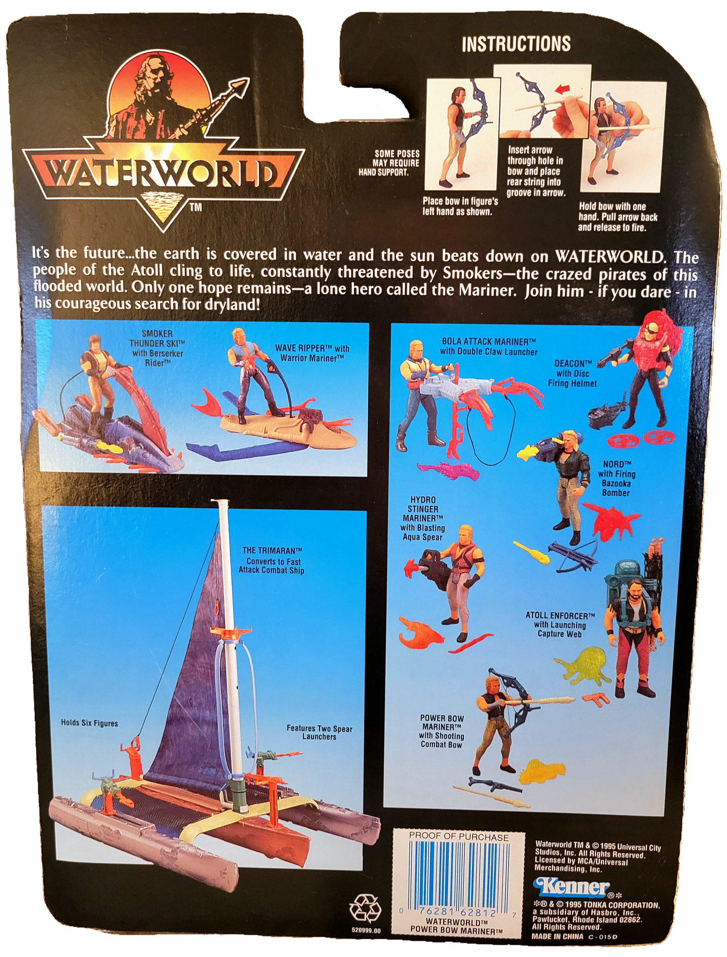 Kenner Waterworld Power Bow Mariner Action Figure