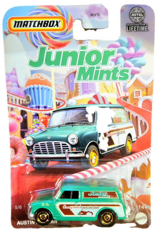 Mattel Matchbox Junior Mints Austin Mini Van Toy Vehicle