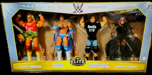 Mattel WWE Then, Now, Forever, Together Elite Series Action Figure 4-Pack