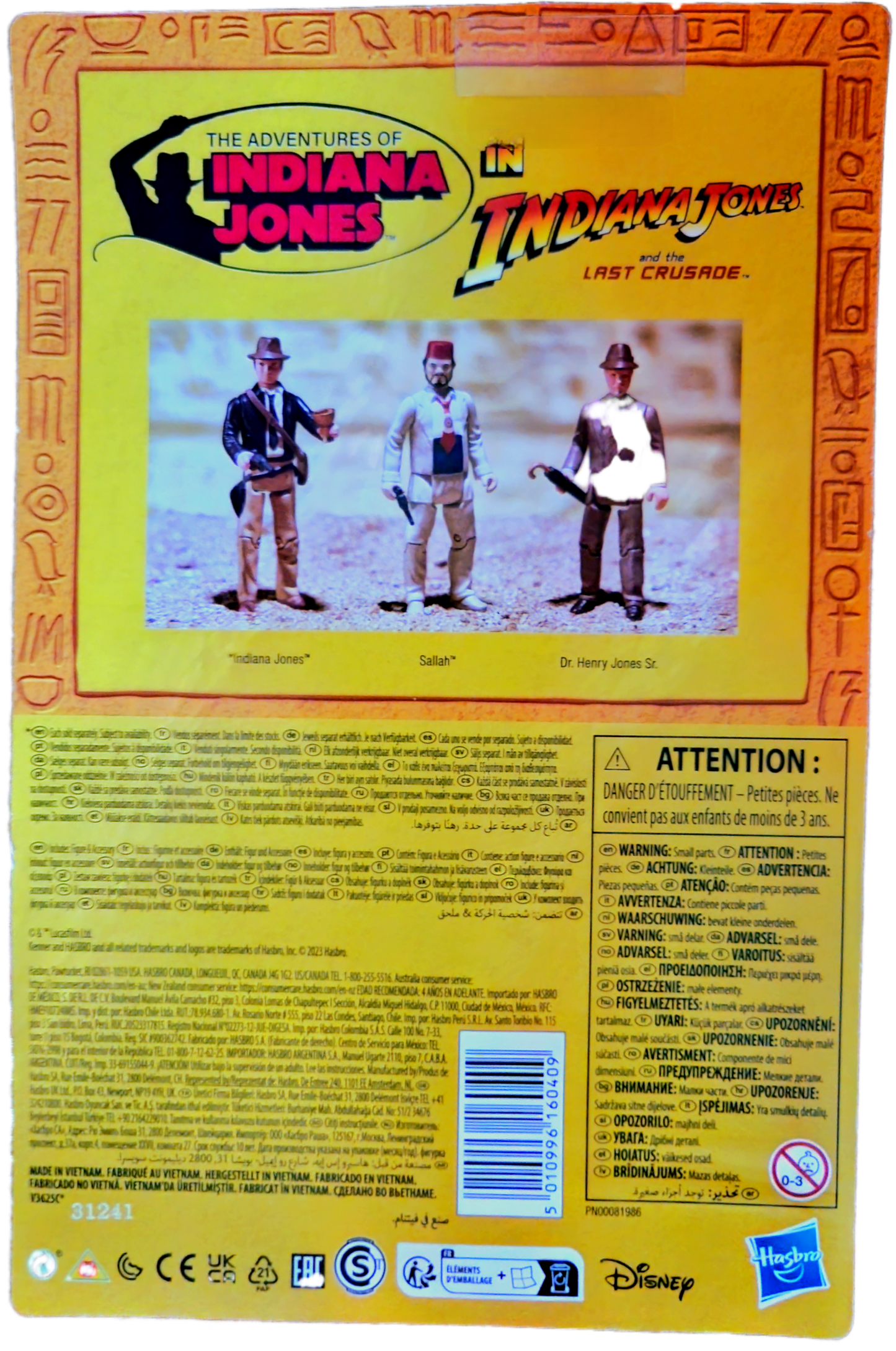 Hasbro The Adventures of Indiana Jones in Indiana Jones and the Last Crusade Sallah Retro Style Action Figure