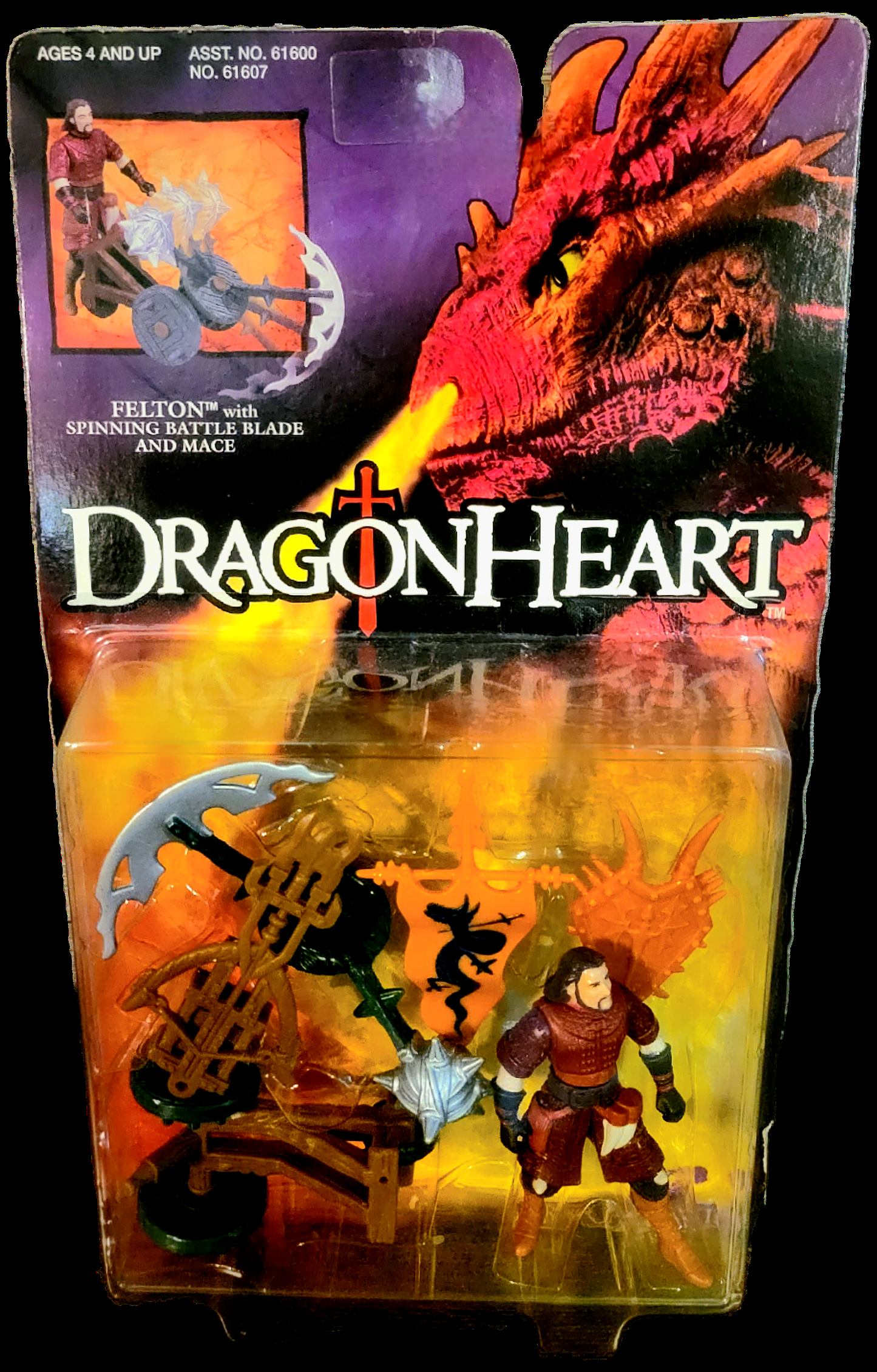 Kenner 1995 DragonHeart Felton with Spinning Battle Blade and Mace Action Figure