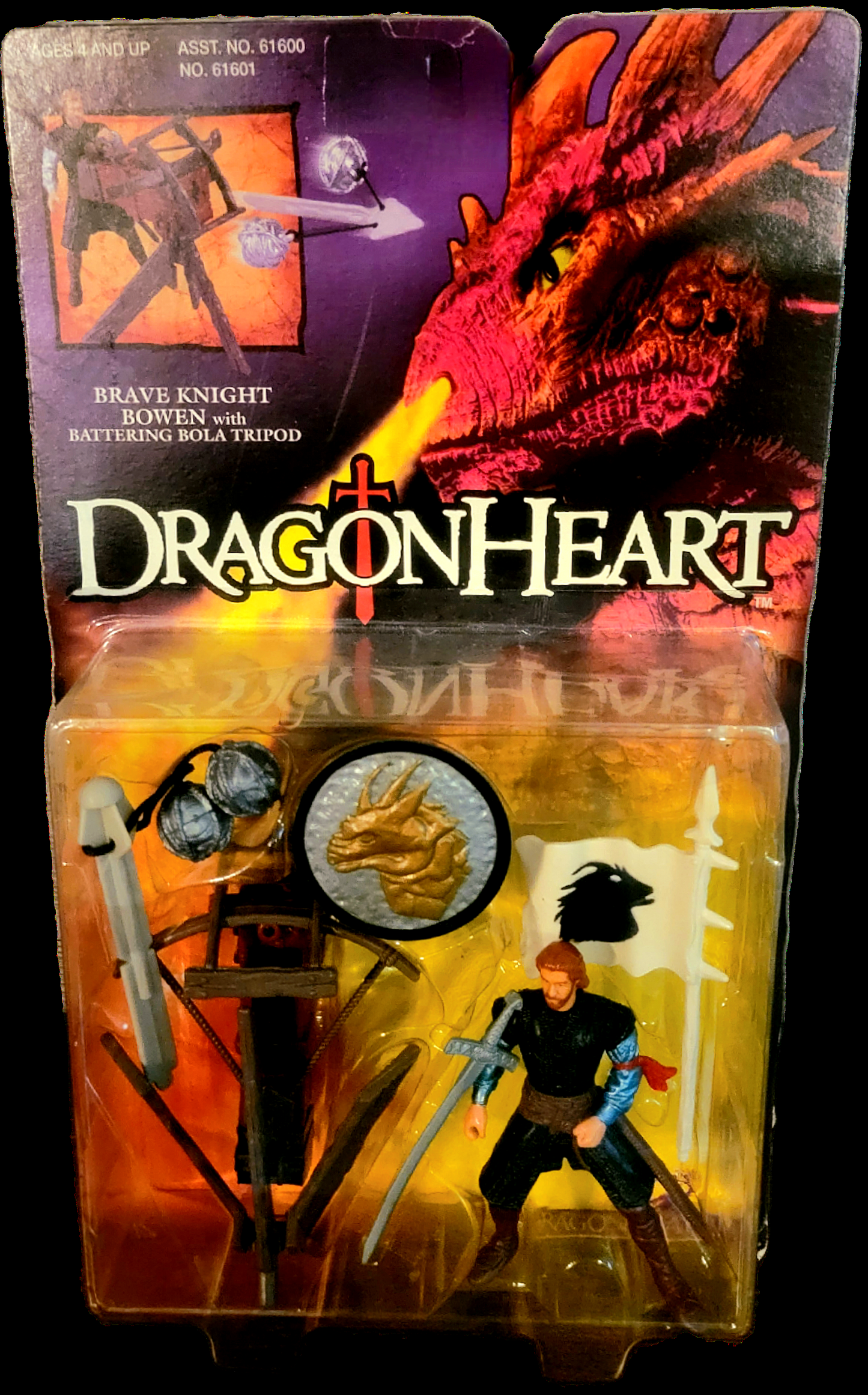 Kenner 1995 DragonHeart Brave Knight Bowen with Battering Bola Tripod Action Figure