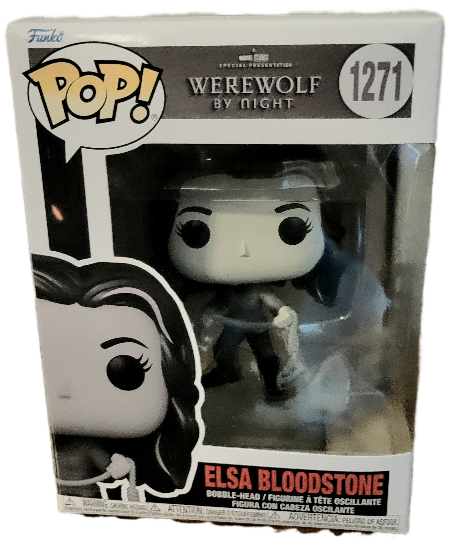 Funko Marvel Studios Special Presentation Werewolf By Night Elsa Bloodstone Black and White POP Bobblehead 1271