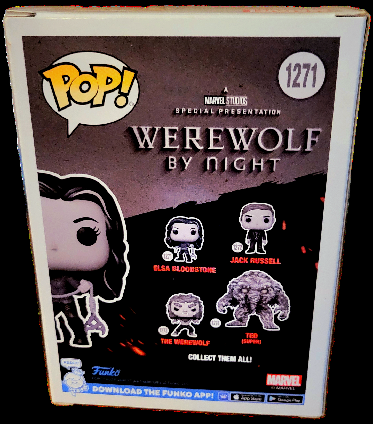 Funko Marvel Studios Special Presentation Werewolf By Night Elsa Bloodstone Black and White POP Bobblehead 1271