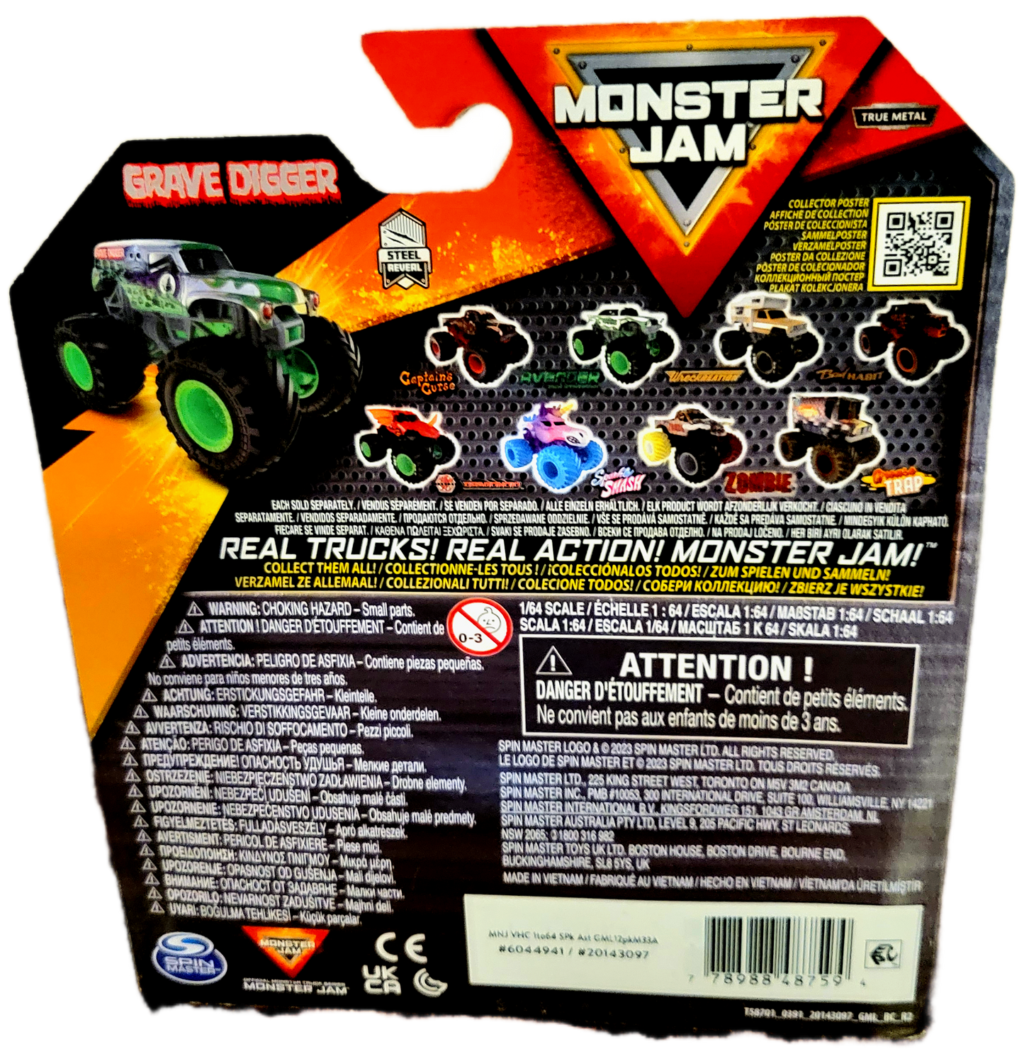 Spinmaster Toys Monster Jam Grave Digger Series 33 True Metal Diescast Vehicle