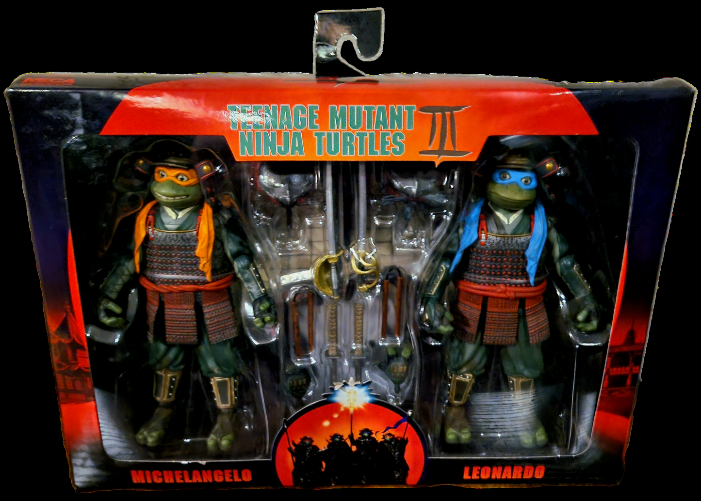 NECA Teenage Mutant Ninja Turtles III Michaelangelo and Leonardo Ultimate 2 Pack